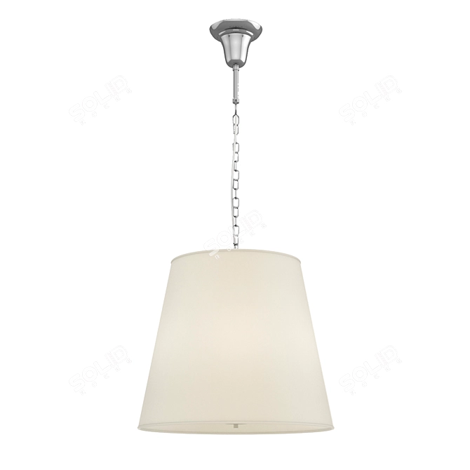 Modern Chrome Pendant Light 3D model image 1