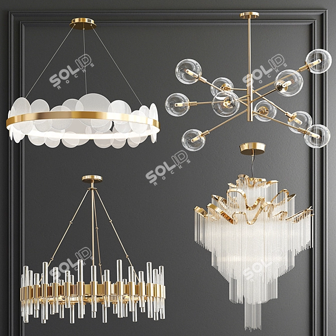 Exquisite Chandelier Collection 3D model image 1