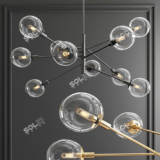 Exquisite Chandelier Collection 3D model image 4