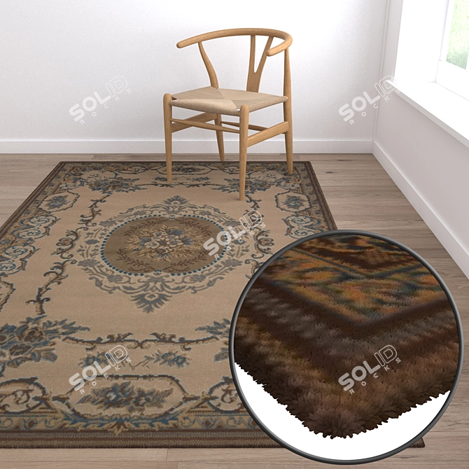 Versatile High-Quality Carpets Set 3D model image 1