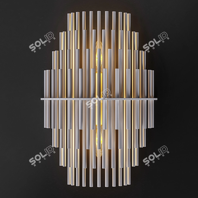 Vintage Bronze Wall Sconce 3D model image 2