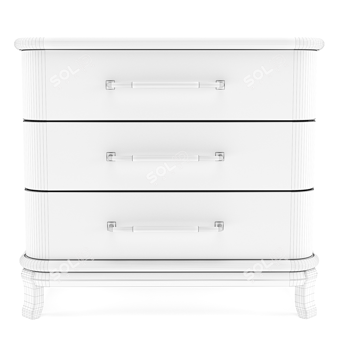 Tailored Textile Chest: Sophisticated Storage Solution 3D model image 4