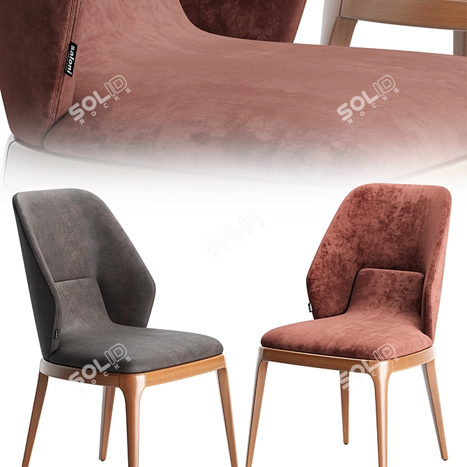 Elegant Emporio Chair and Bagdat Kitchen Table 3D model image 2