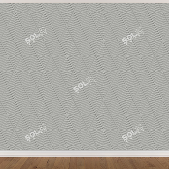 Seamless Wallpaper Set - Three Colorful Designs 3D model image 2