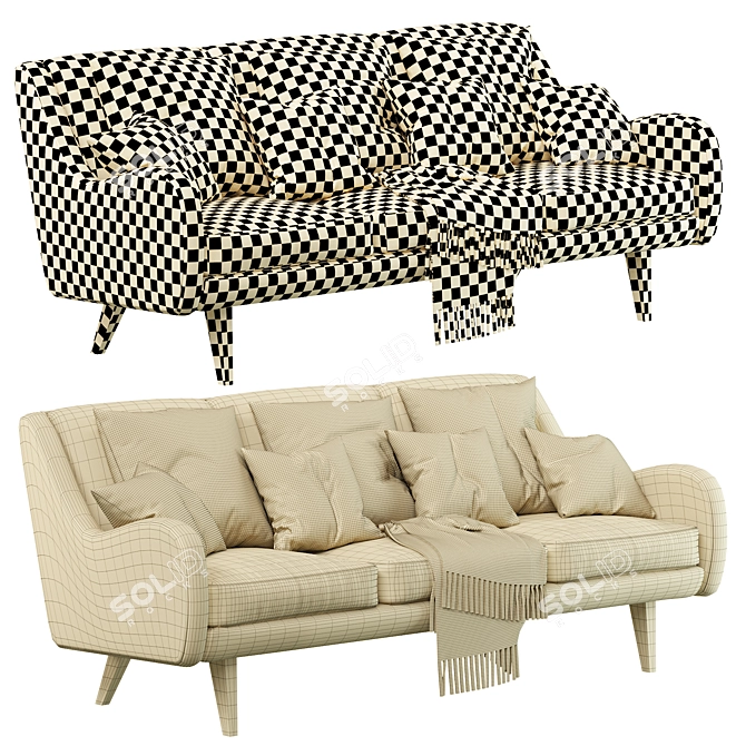 Elegant Sebastian Sofa: Stylish Comfort 3D model image 5
