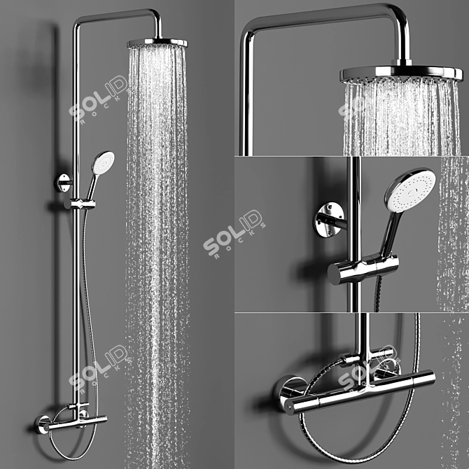 Dual Function Shower Faucet 3D model image 1