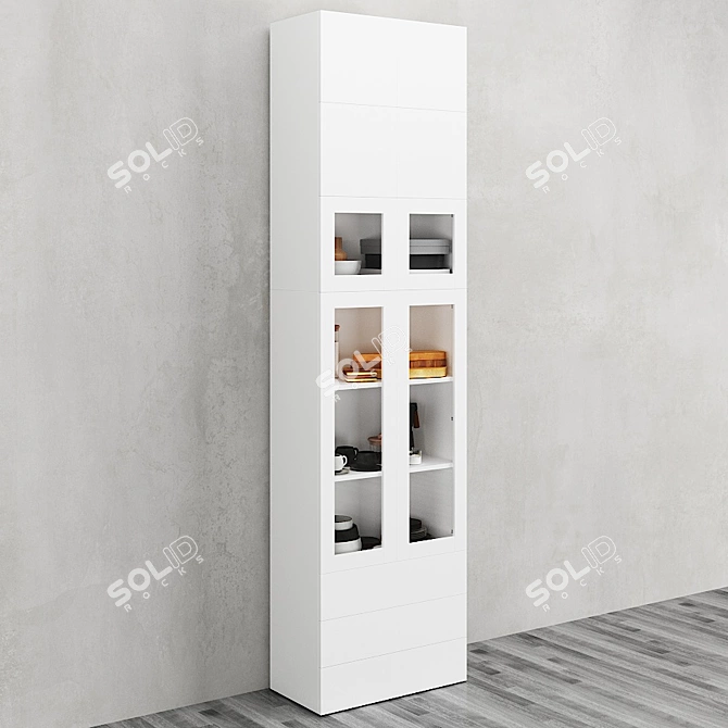 OPHUS Combined Storage Cabinet with ZARA HOME Set 3D model image 1