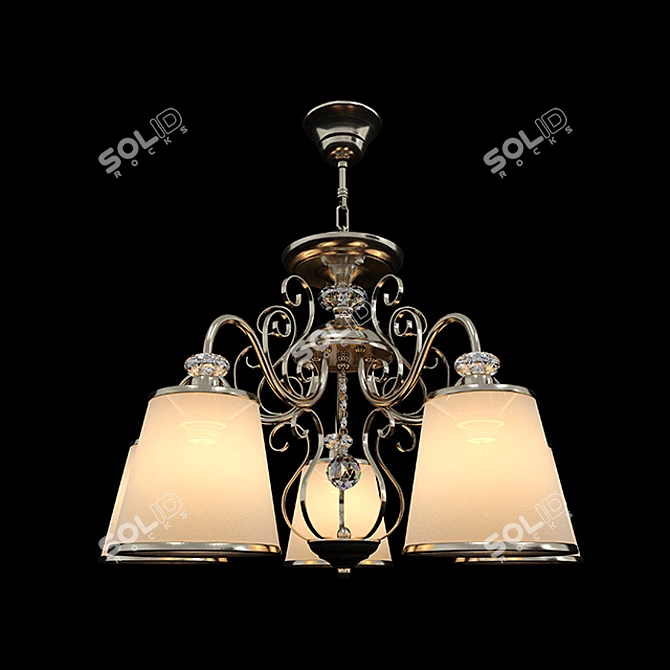 Driana Classic Bronze Chandelier: Elegant Ceiling Light 3D model image 1