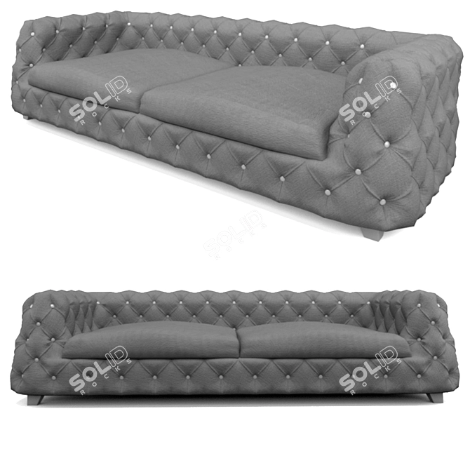 Modern Chesterfield Sofa: Perfect for Modern Projects 3D model image 1