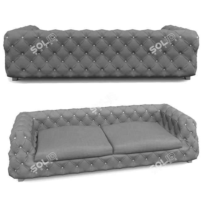 Modern Chesterfield Sofa: Perfect for Modern Projects 3D model image 2