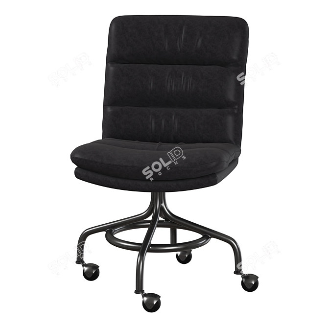 Premium Leather Desk Chair 3D model image 1