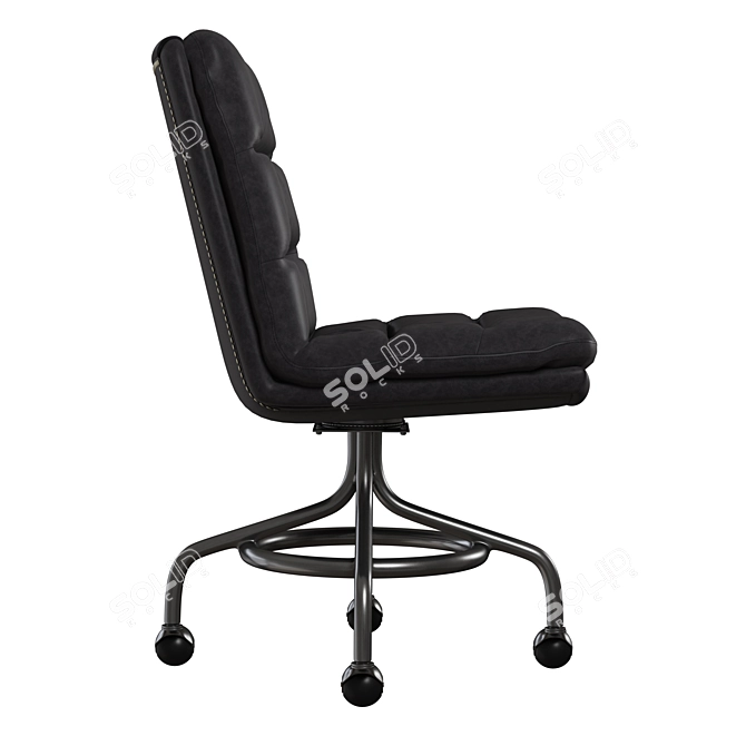 Premium Leather Desk Chair 3D model image 2