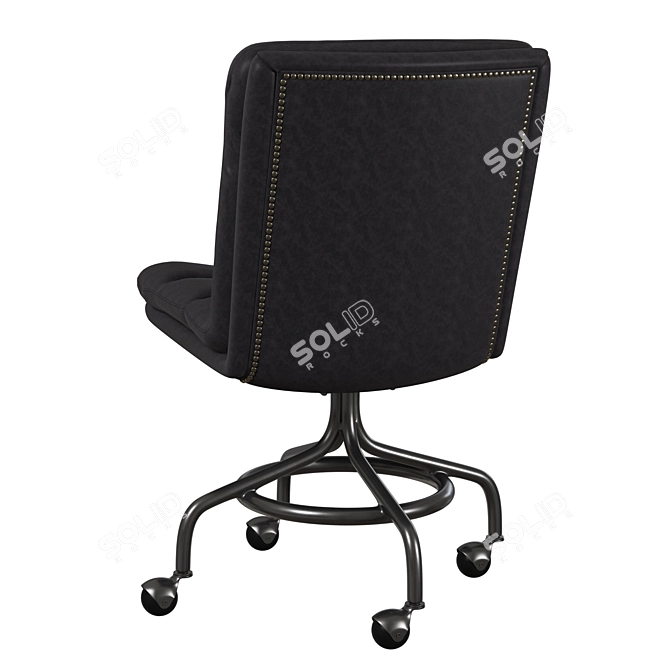 Premium Leather Desk Chair 3D model image 4