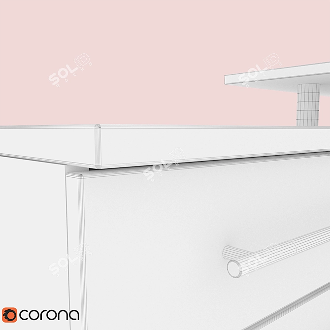 Corner Computer Desk KST-109: Organize Your Workspace with Style 3D model image 4