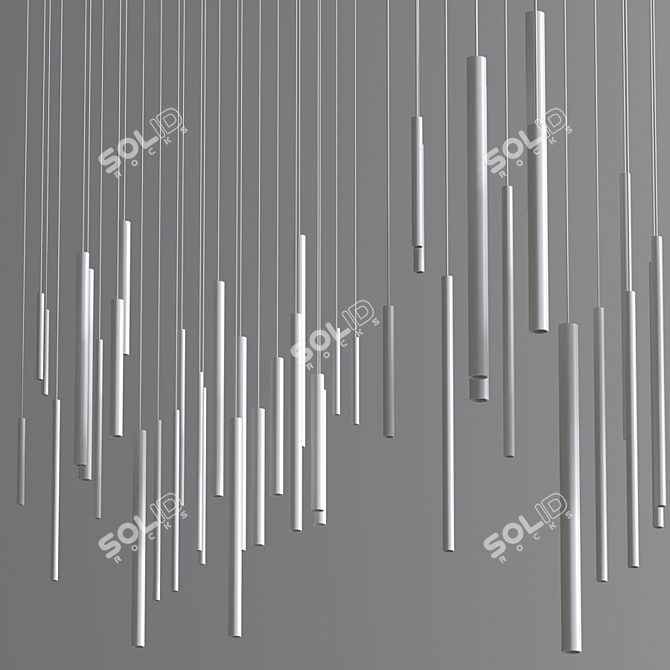 Eurofase Santana: Sleek Ceiling Light 3D model image 2