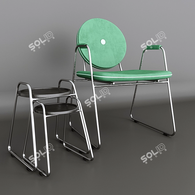 Elegant Chair in 3D 3D model image 1