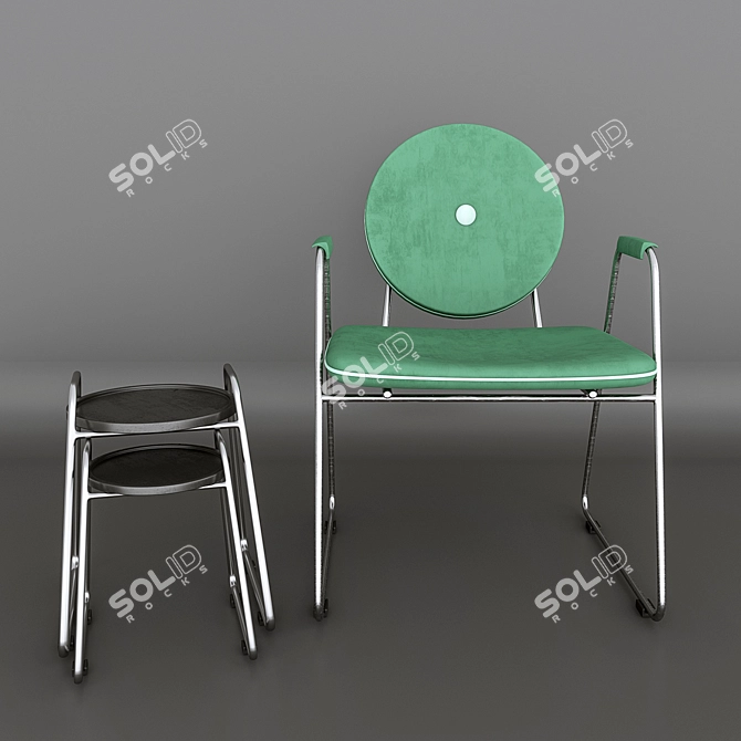 Elegant Chair in 3D 3D model image 2