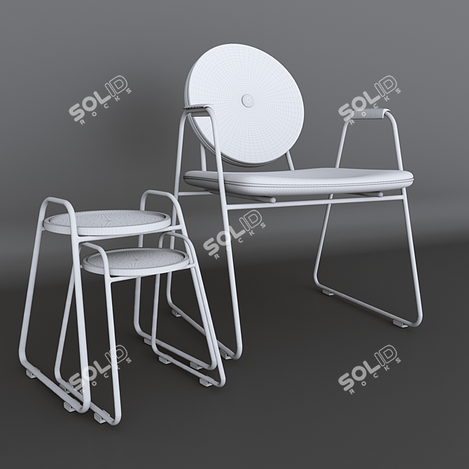 Elegant Chair in 3D 3D model image 3