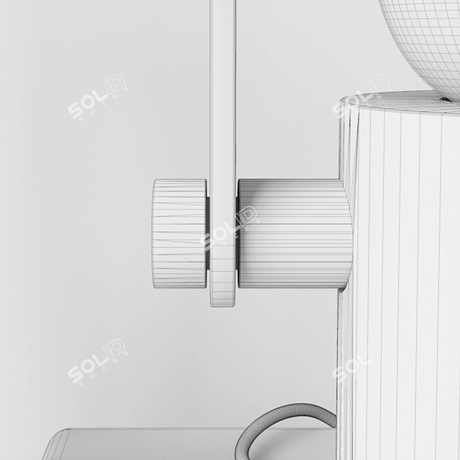 Sleek Wood Hermit Lamp 3D model image 4