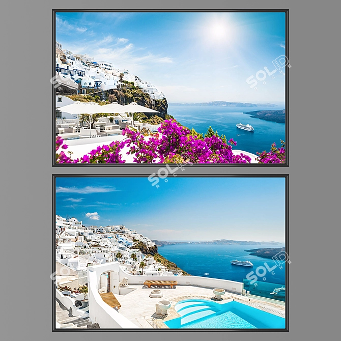 Artistic Set - Wall Paintings & Frames 3D model image 1