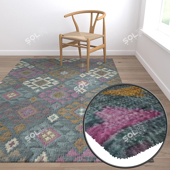 High-Quality Carpet Set: Variety of Textures & Render Options 3D model image 5