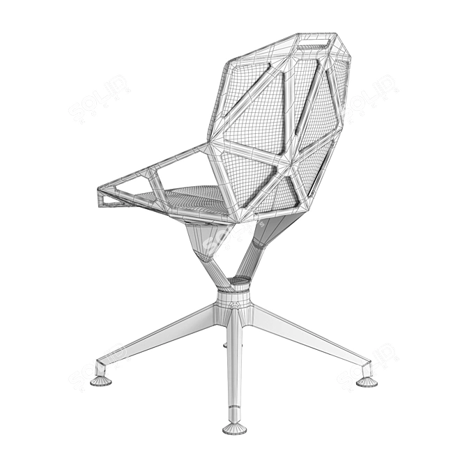 Elegant Chair One 4 Star 3D model image 5