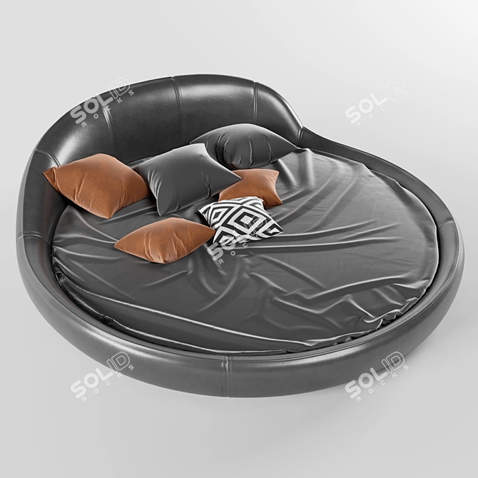 Elegant Jazz Night Bed 3D model image 1