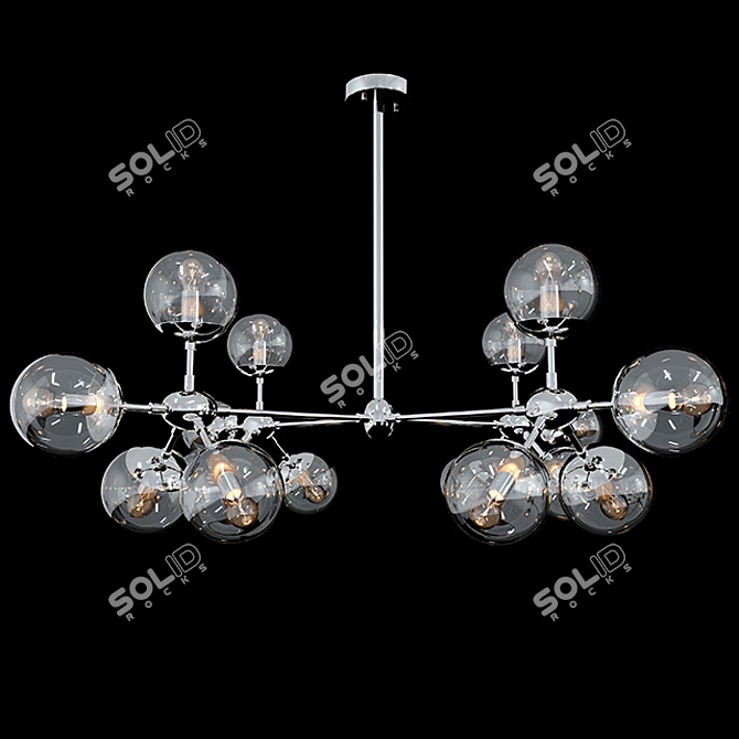 Modern Chrome Pendant Lamp: Richard FR5596PL-16CH 3D model image 1