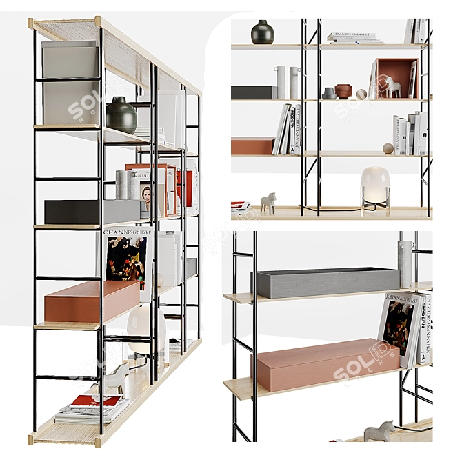 Modern Bost Shelf: Sleek & Stylish 3D model image 2