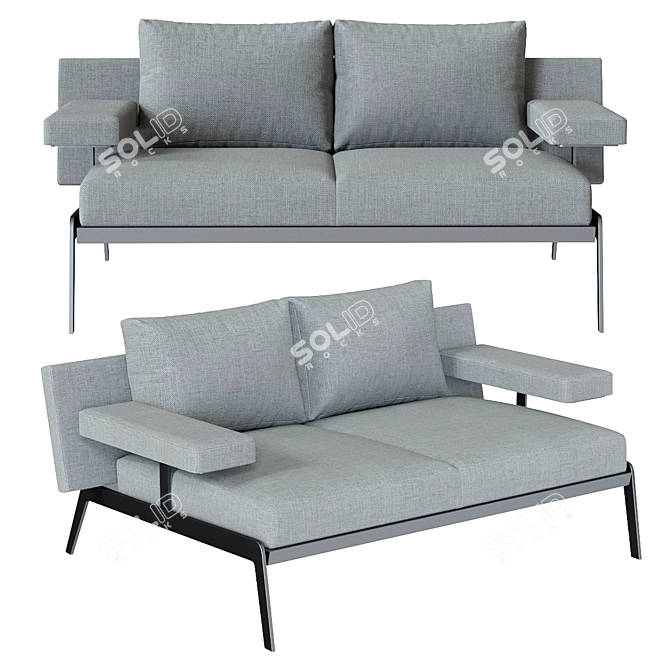 Double Comfort: Most Sofa by B&T 3D model image 1