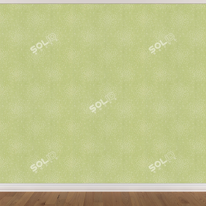 Seamless Wallpaper Set: 3 Colors 3D model image 3