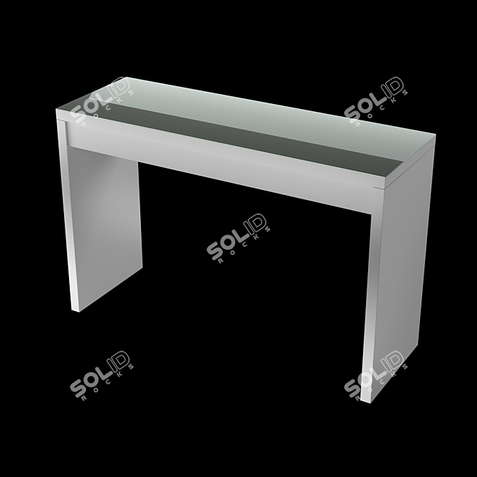 Ikea MALM Vanity Table 120x41 cm 3D model image 1