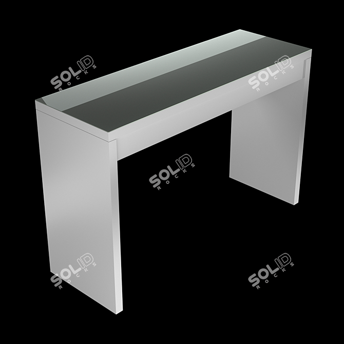 Ikea MALM Vanity Table 120x41 cm 3D model image 2