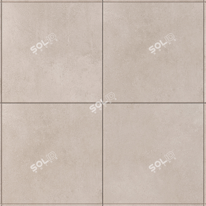 Beige Lupus Concrete Wall Tiles 3D model image 2