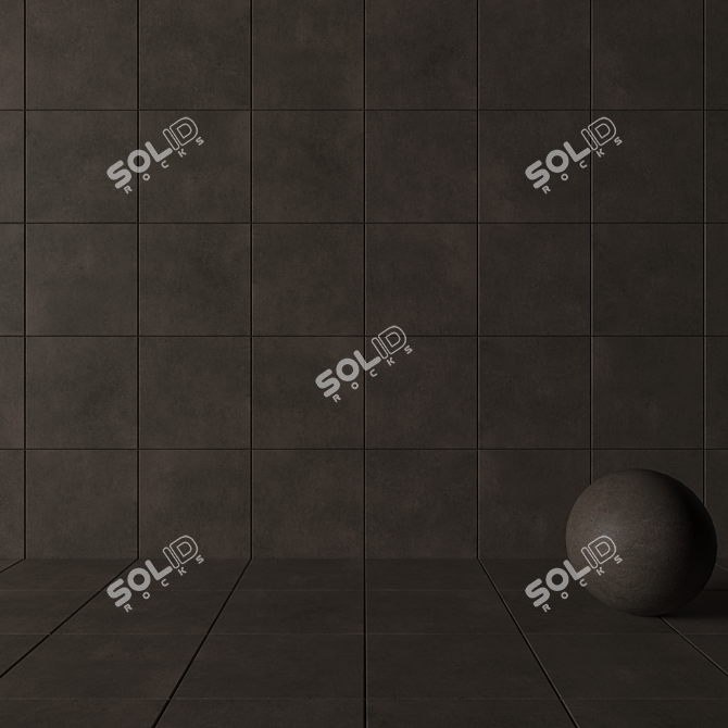 Modern Concrete Wall Tiles 3D model image 3