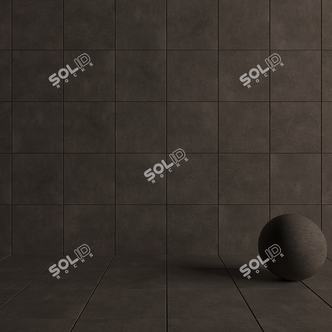 Modern Concrete Wall Tiles 3D model image 4