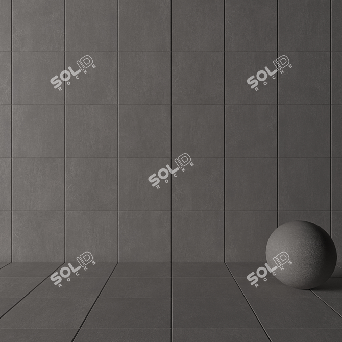 Praga Fume Concrete Wall Tiles: Modern and Versatile 3D model image 3