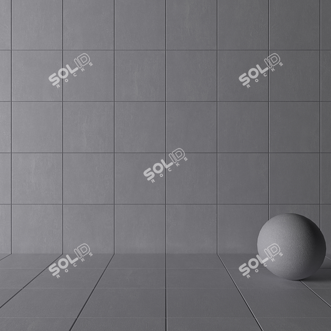 Praga Gray Concrete Wall Tiles 3D model image 3