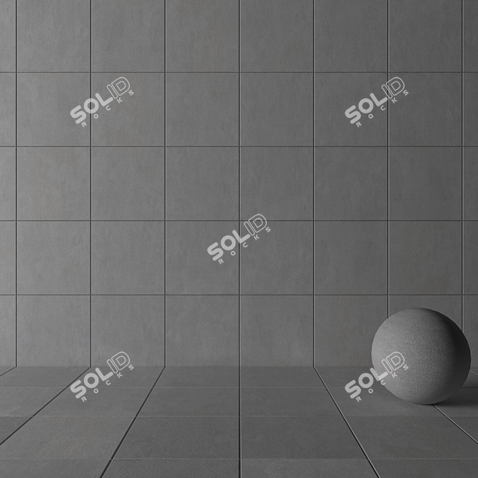 Savoy Gray Concrete Wall Tiles 3D model image 3