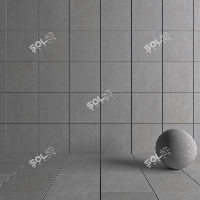 Savoy Gray Concrete Wall Tiles 3D model image 4