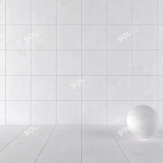 Modern Concrete Wall Tiles 3D model image 1