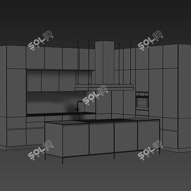 Modern Kitchen Design & Modeling 3D model image 5