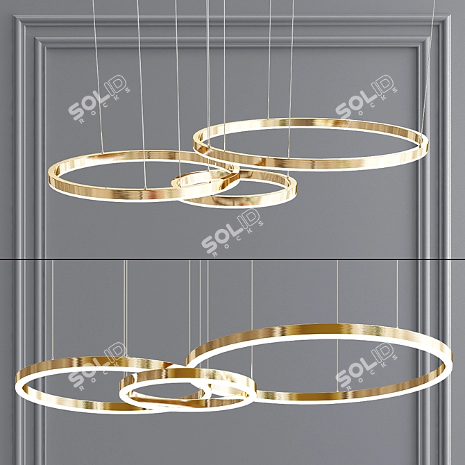 Modern Dimmable Pendant Lamp: Top Choice 3D model image 1