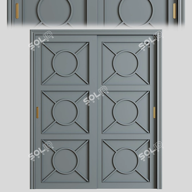 Sliding Door Cash Wardrobe 3D model image 1