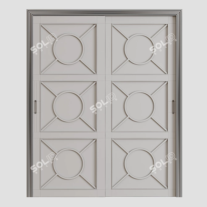 Sliding Door Cash Wardrobe 3D model image 2