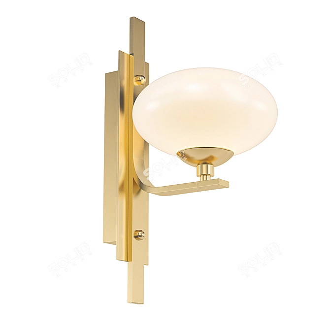 Brass Mushroom Wall Lamp 3D model image 1