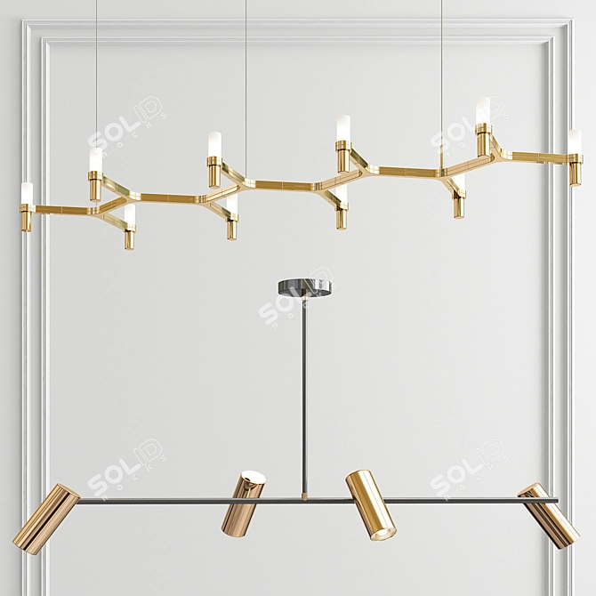 Modern Shake Pendant Light - 3 Designs 3D model image 3