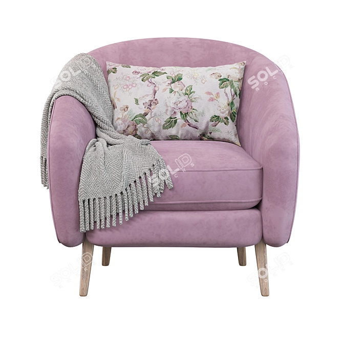 Jonah Armchair: Stylish and Sturdy 3D model image 3