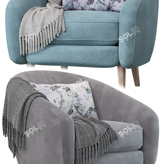 Jonah Armchair: Stylish and Sturdy 3D model image 4