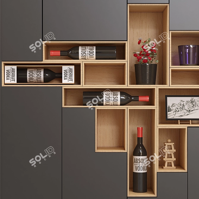 Space-Saving Wall Wardrobe 3D model image 3